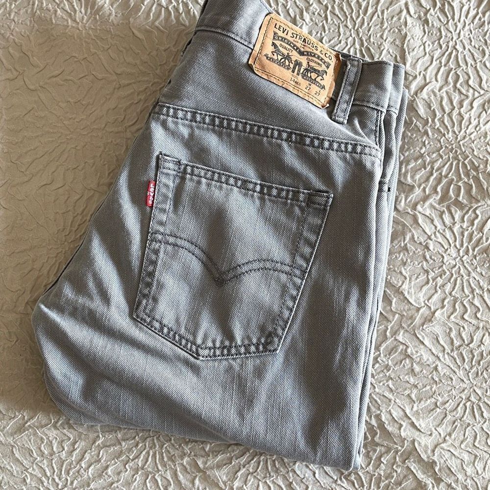 Levi's Boys Denim Pants 511 Slim Jeans 100% Cotton Pockets Gray 14 Reg 27W x 27L